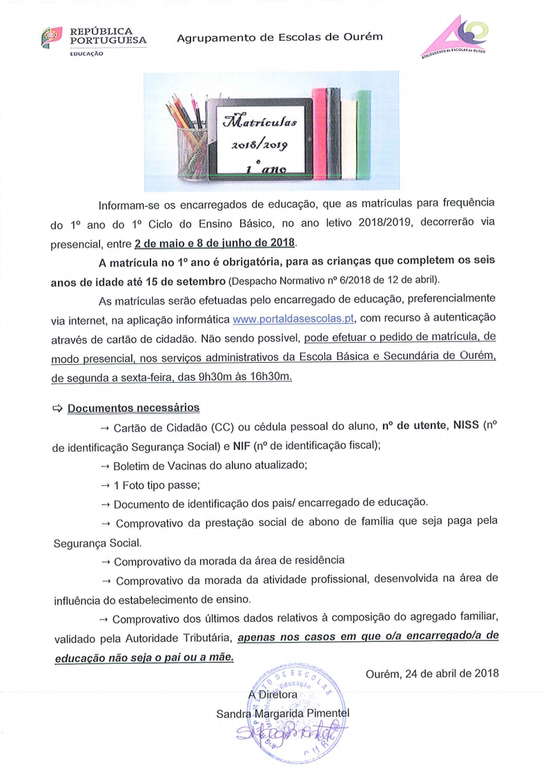 Aviso EBSO 1ºano
