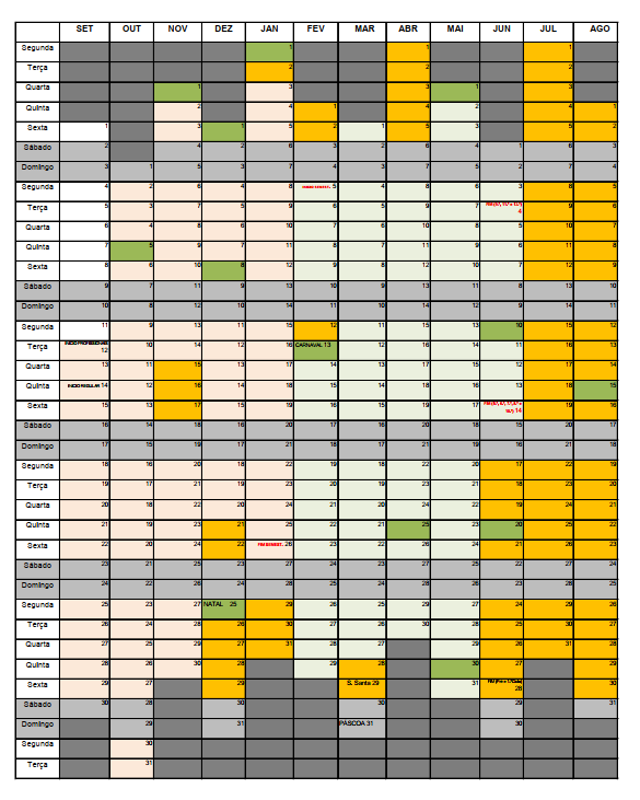 CALENDÁRIO ESCOLAR 2023